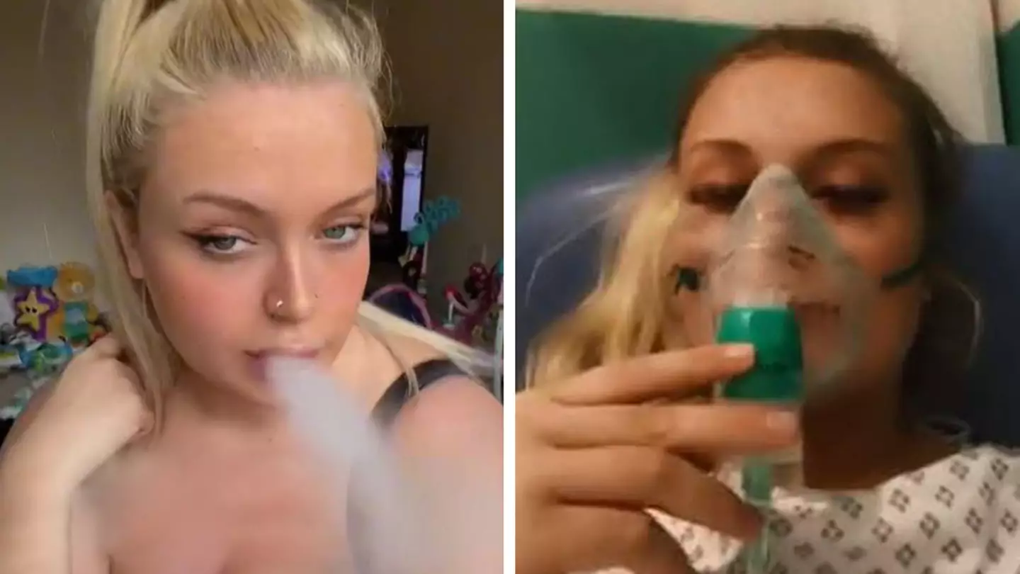 Girl so 'attached' to vape she fell asleep with it claims she's got 'popcorn lung'