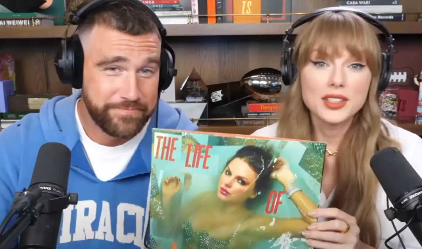 Taylor Swift announced the new album on the New Heights podcast (YouTube/New Heights)