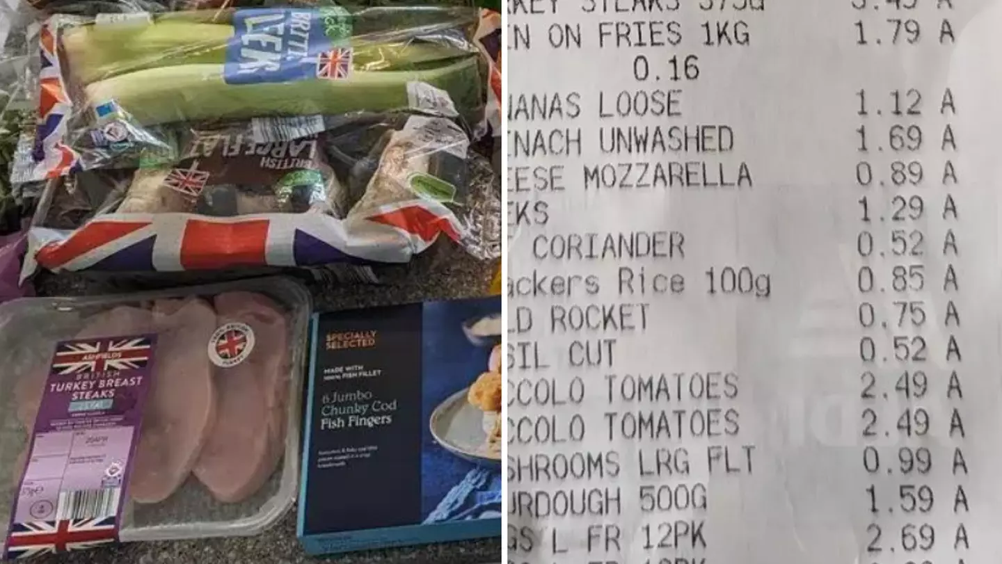 People shocked after seeing UK shopper's £48 food haul amid price rises