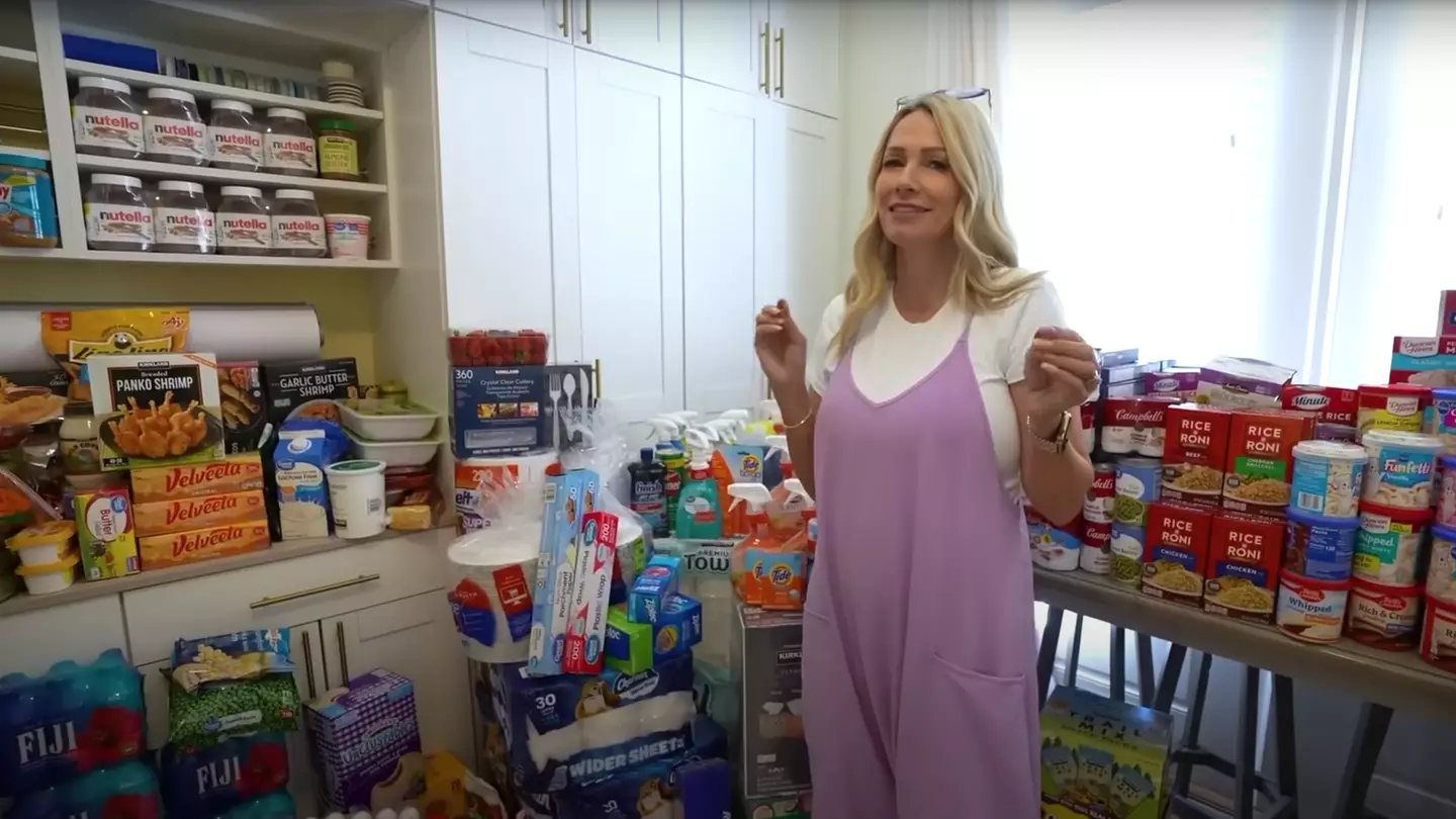 Mum-of-16, Tiffany Nelson, ran through her whopping monthly food haul.