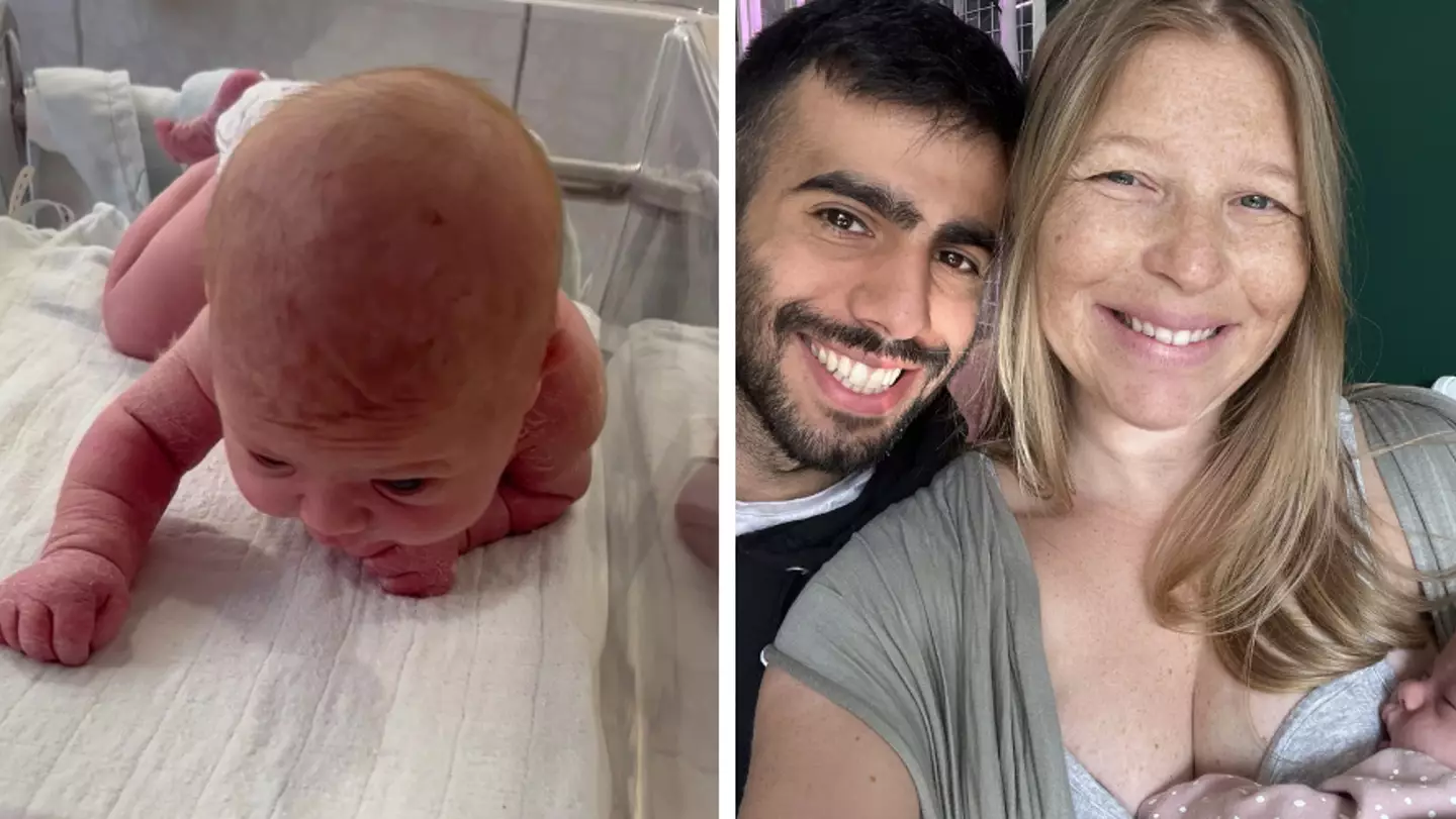 Woman stunned as her three-day-old newborn starts acting like she's three-months