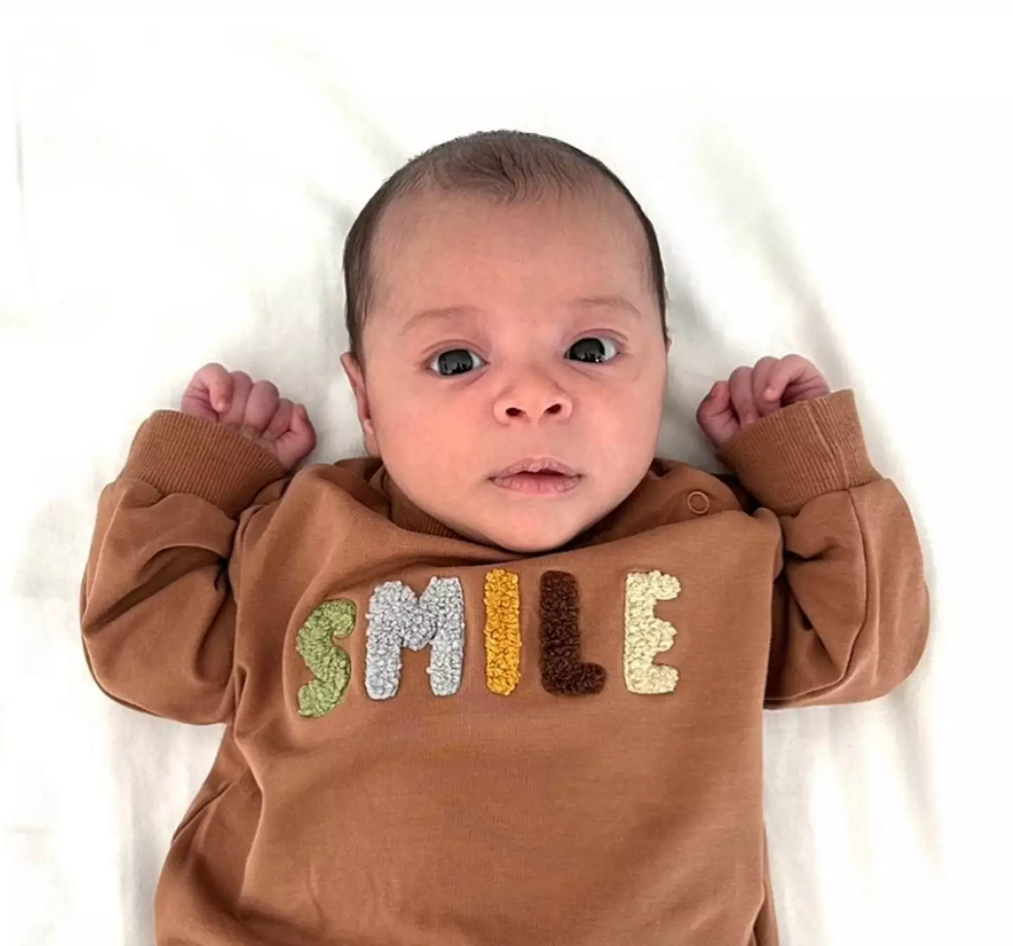 Jessie shared an adorable snap of her son while revealing his full name: Sky Safir Cornish Colman.