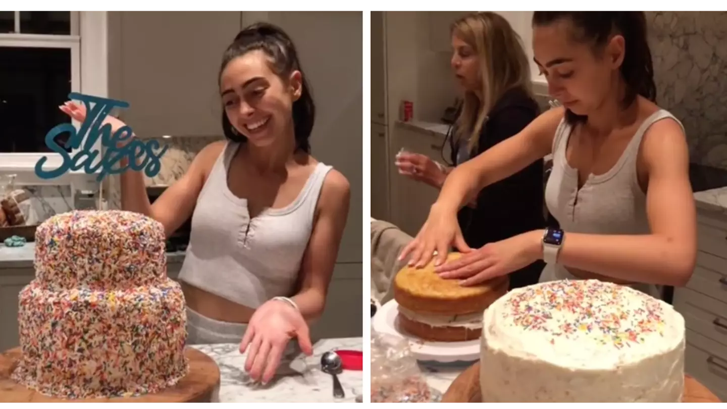 Bride praised after making her own cake night before wedding