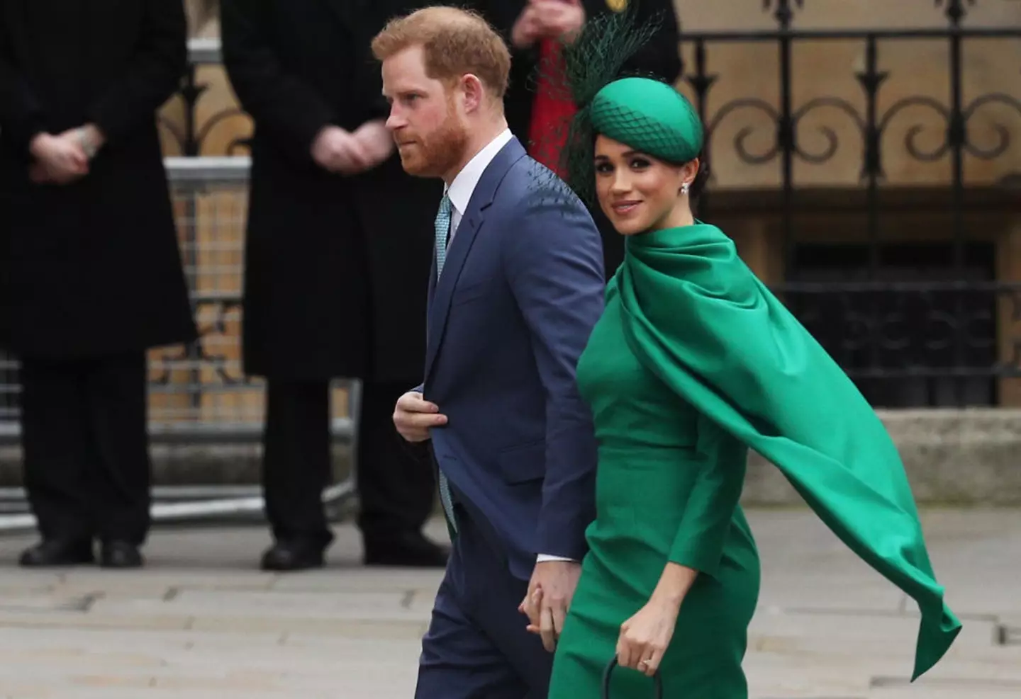 Meghan Markle and Prince Harry arriving at their last engagement as working royals (Dan Kitwood / Staff / Getty)