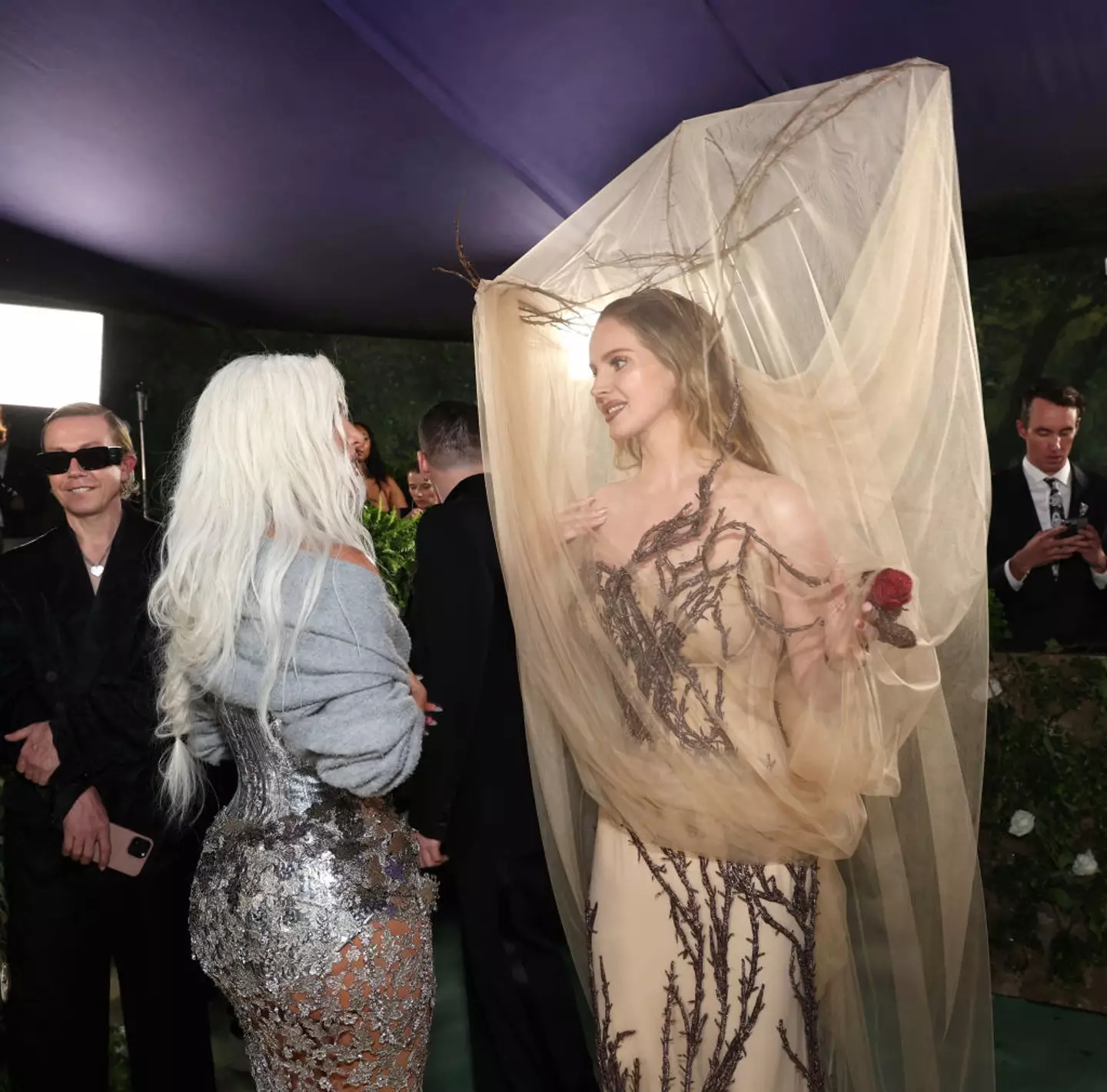 Many wondered what the pair were talking about. (Kevin Mazur/MG24/Getty Images for The Met Museum/Vogue)
