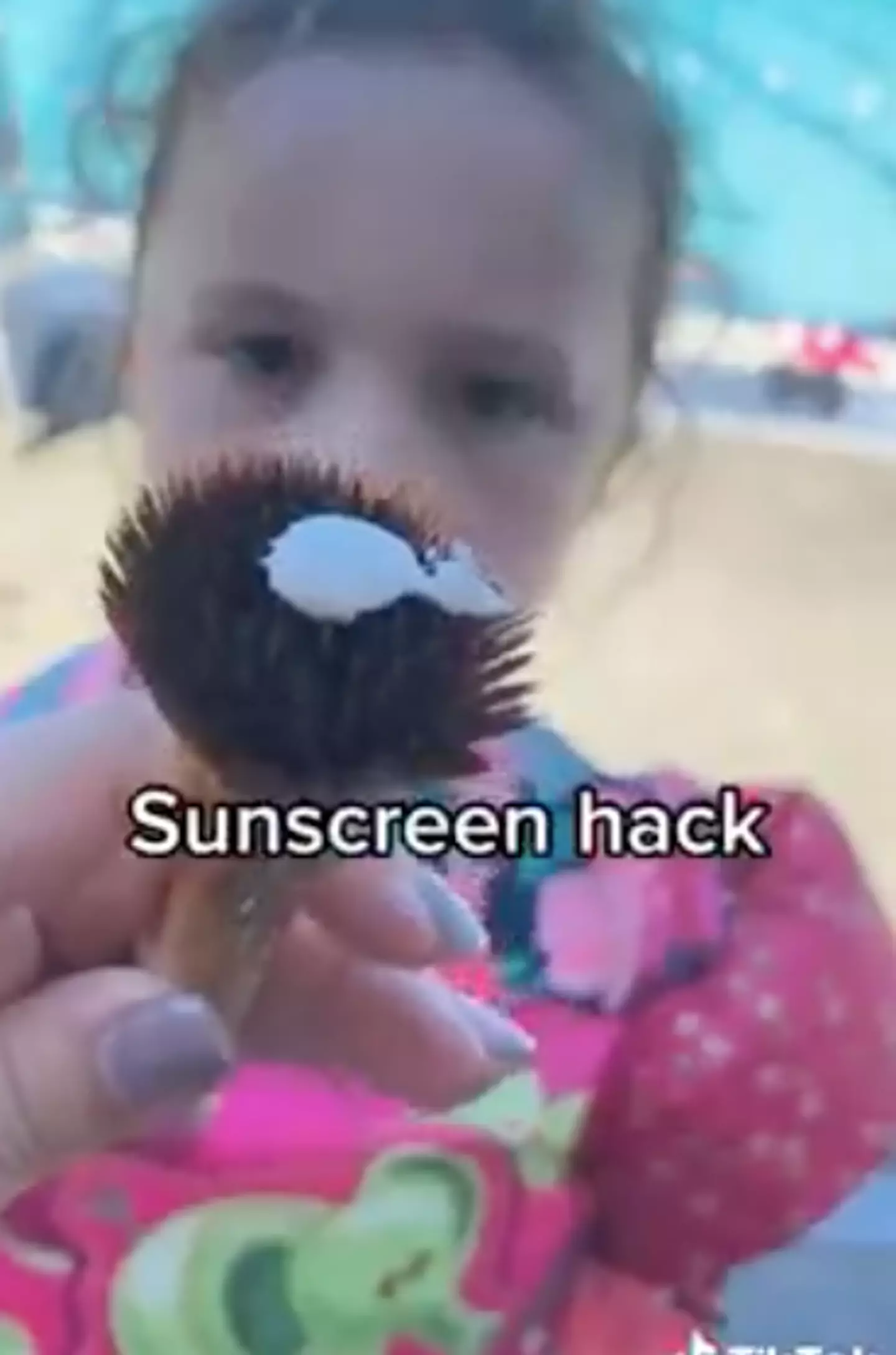 The mum shared the suncream hack on social media (