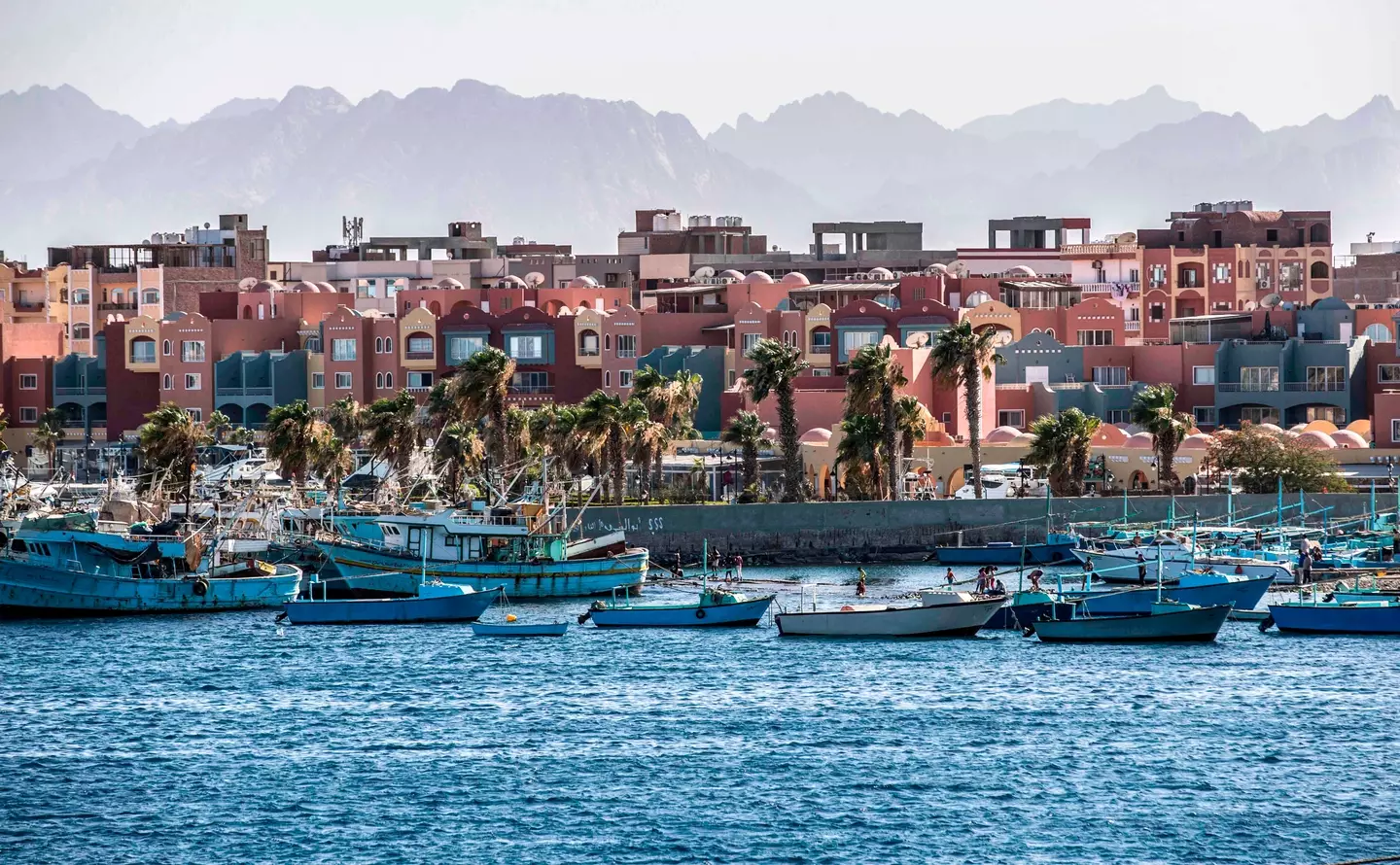 The vessel sank close to the marina (KHALED DESOUKI/AFP via Getty Images)