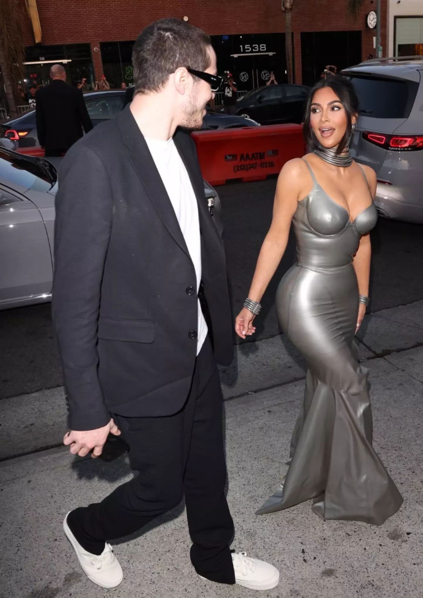 Kim and Pete attended the premiere in Los Angeles this week. (