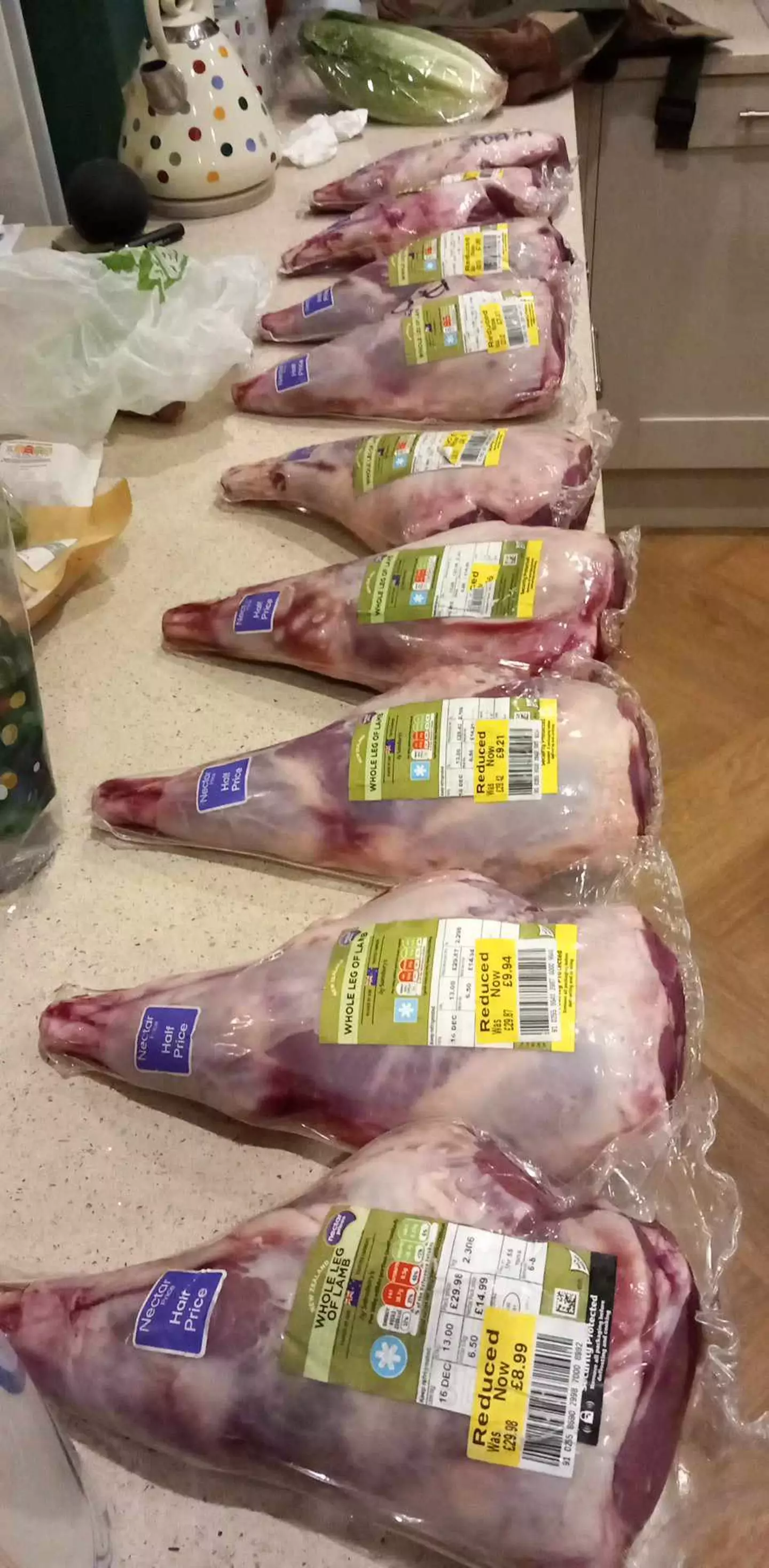 The social media user issued a further update to prove that all the lamb legs were on sale.
