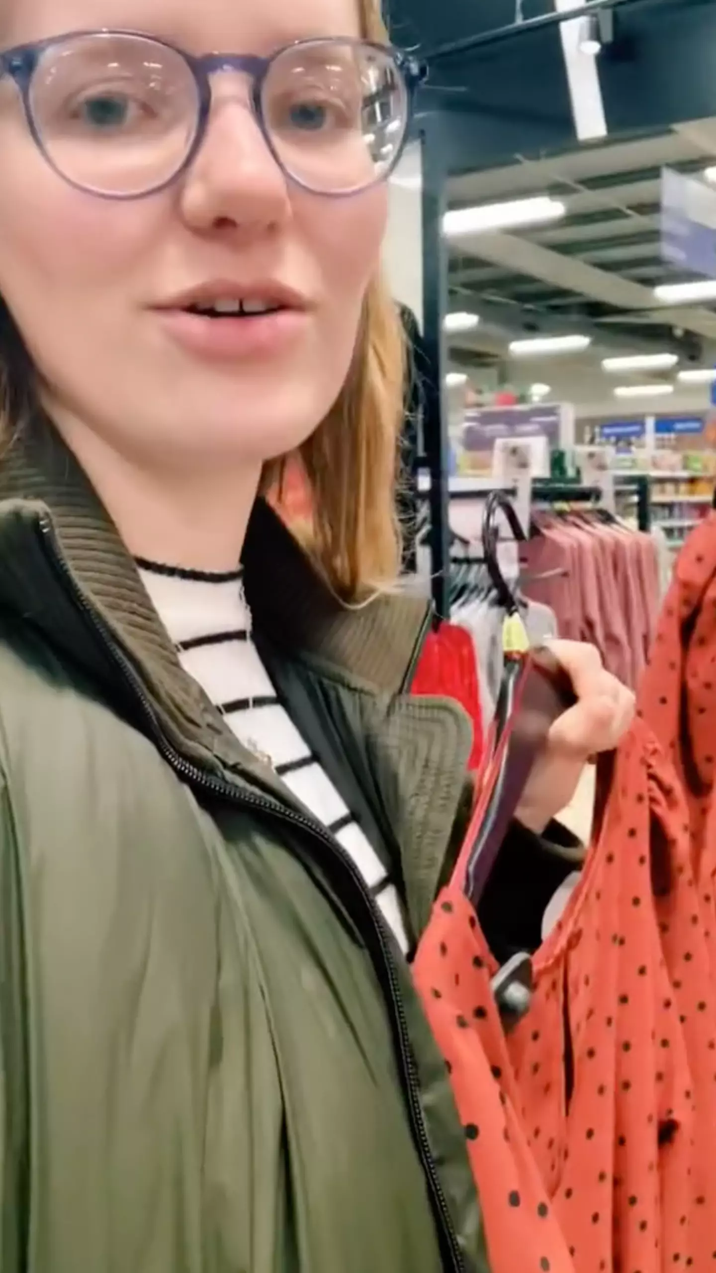 Billie explained she was shopping in Tesco (