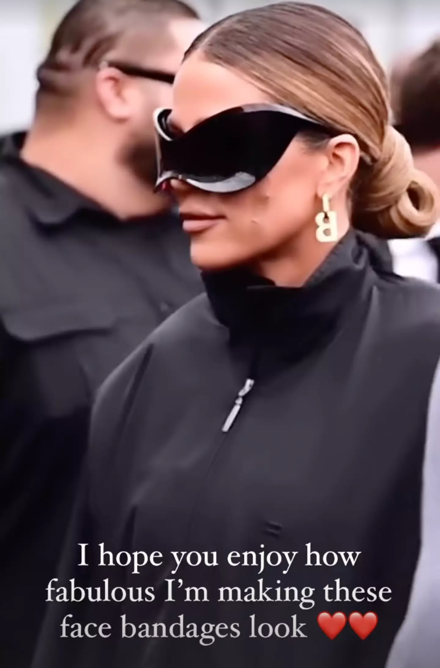 Khloe's band aid can be seen in recent snaps.