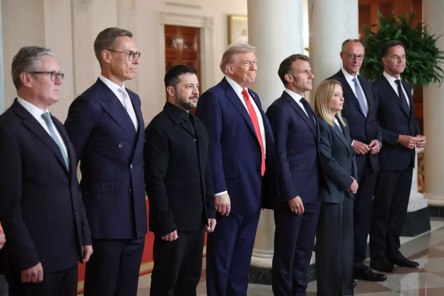 Zelenskyy appeared at the White House for a summit to discuss Trump's meeting with Putin (Win McNamee/Getty Images)