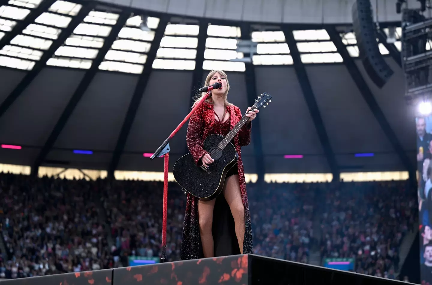 Some fans were left disappointed with their obstructed view. (Gareth Cattermole/TAS24/Getty Images for TAS Rights Management)