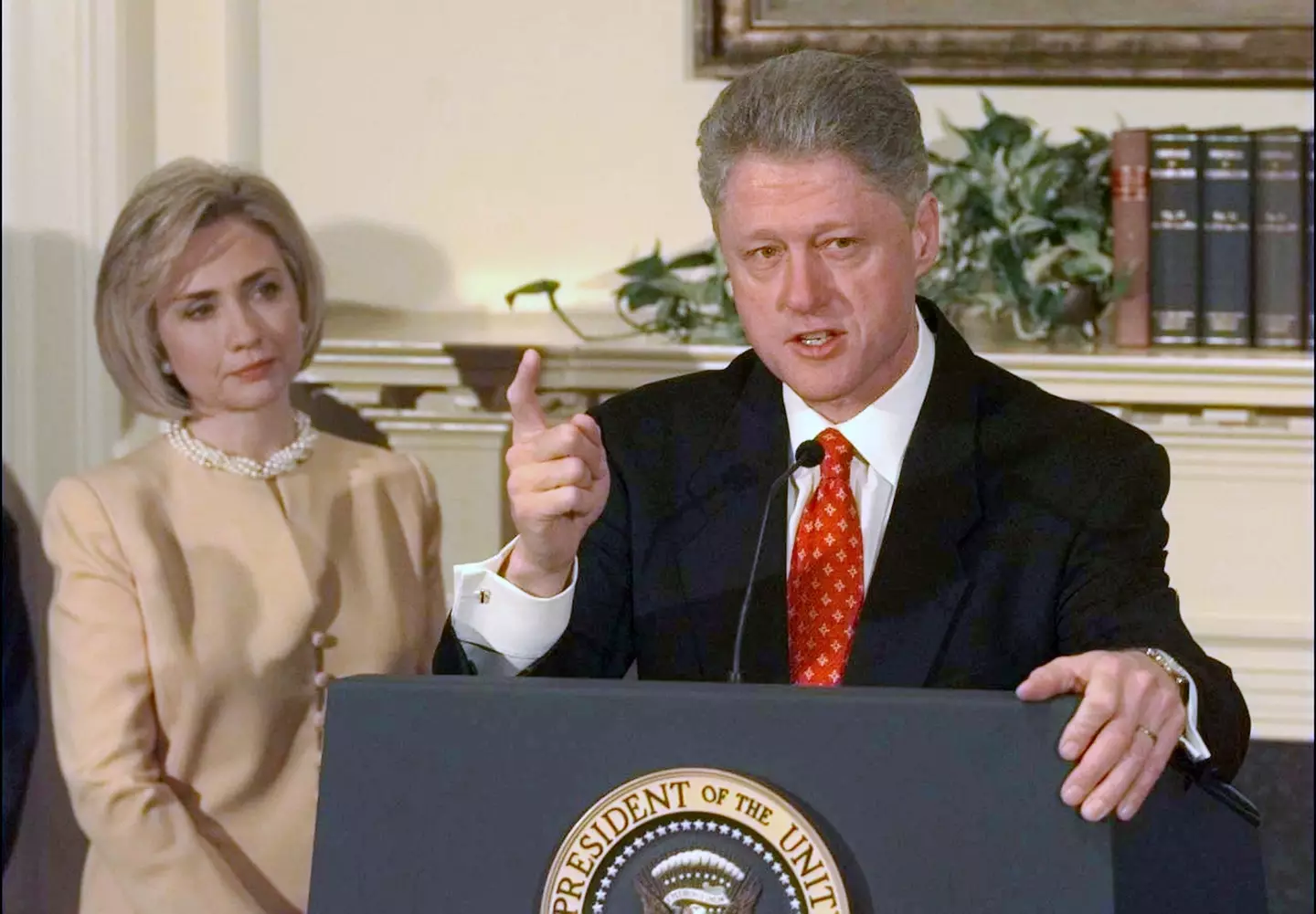 Clinton initially denied sexual relations with Lewinsky (Harry Hamburg/NY Daily News Archive via Getty Images)