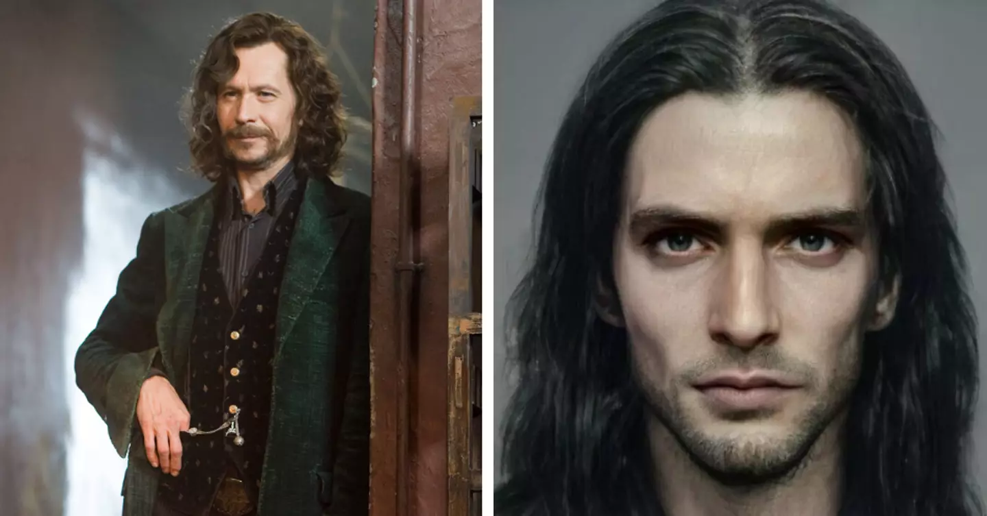 Gary Oldman as Sirius Black and Msbananaanna's version. (