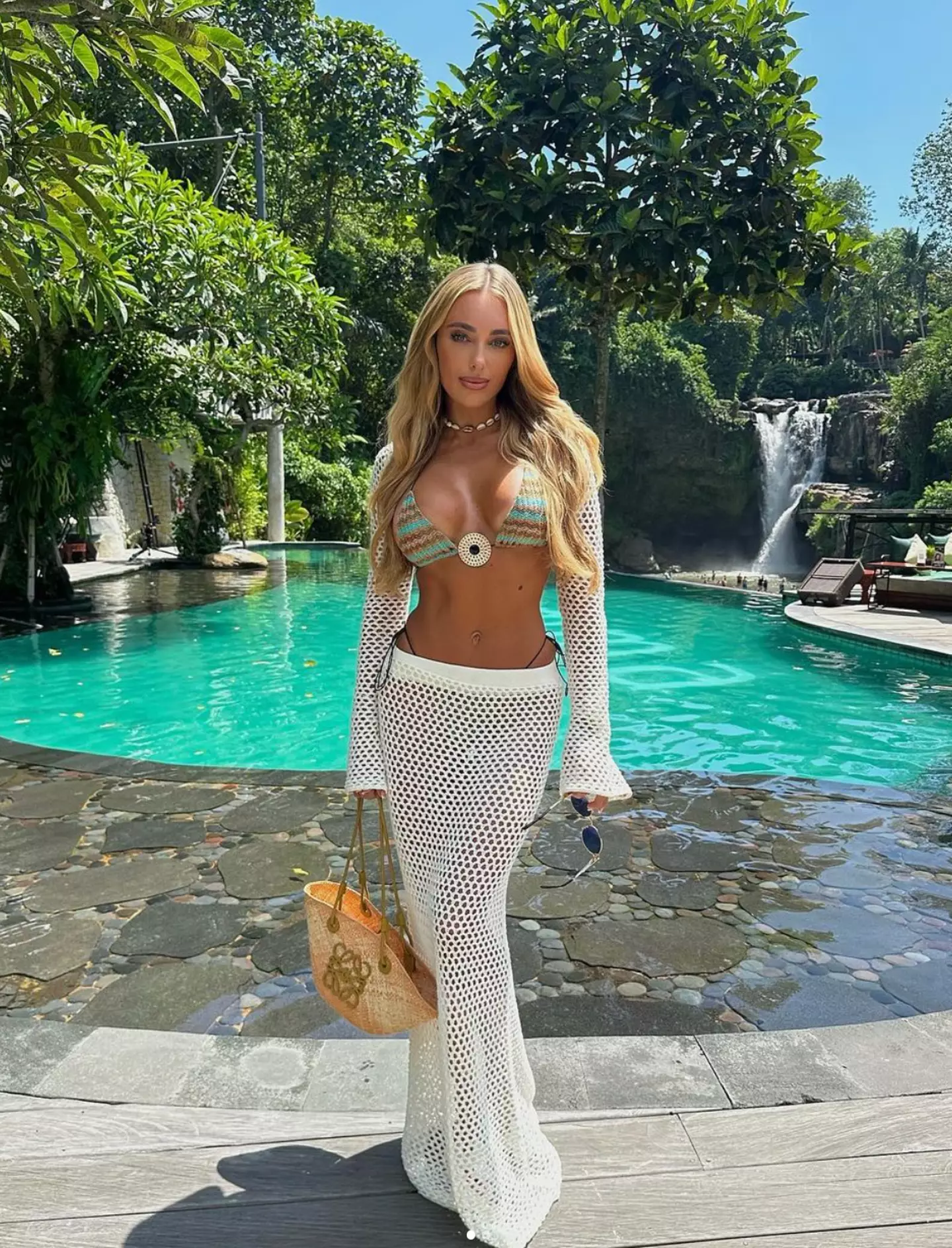 The TOWIE beauty has been filming in Bali.