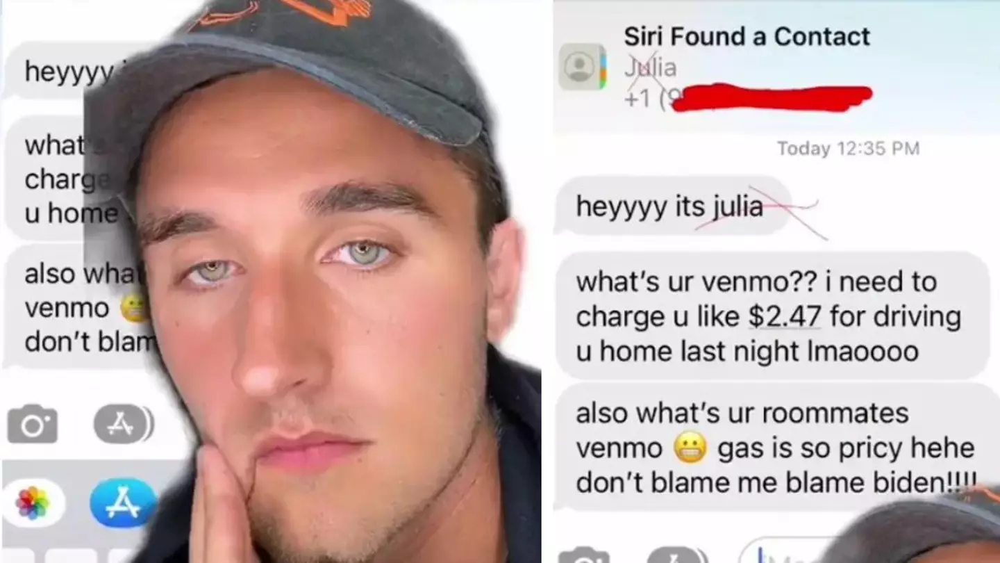 Woman sends friend £2 payment request for petrol after giving him a ride home