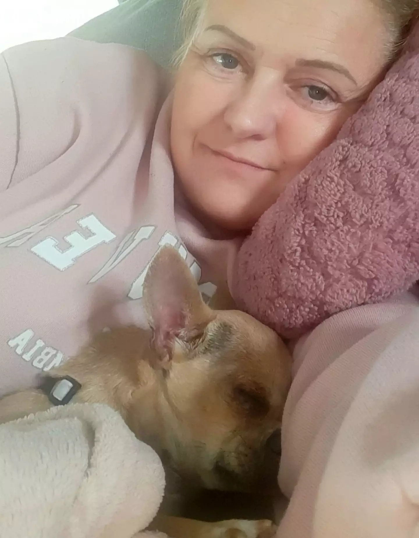 The woman and her dog were left suffering the same stomach bug.