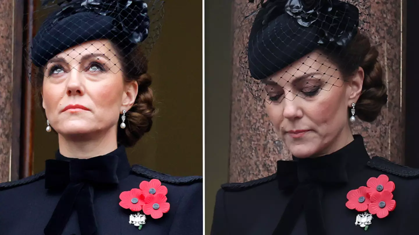 Reason why Kate Middleton wore three poppies during Remembrance Sunday royal appearance