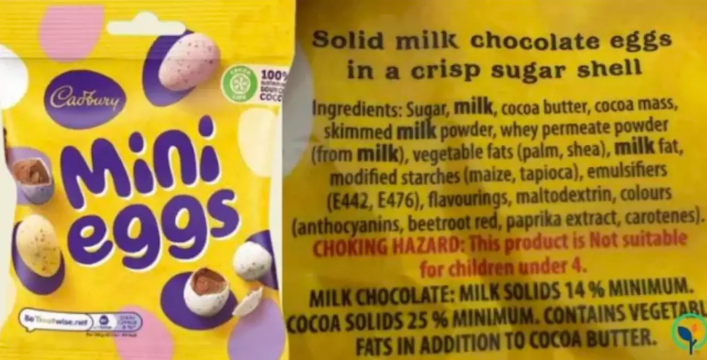 Mini Eggs come with a small health warning.
