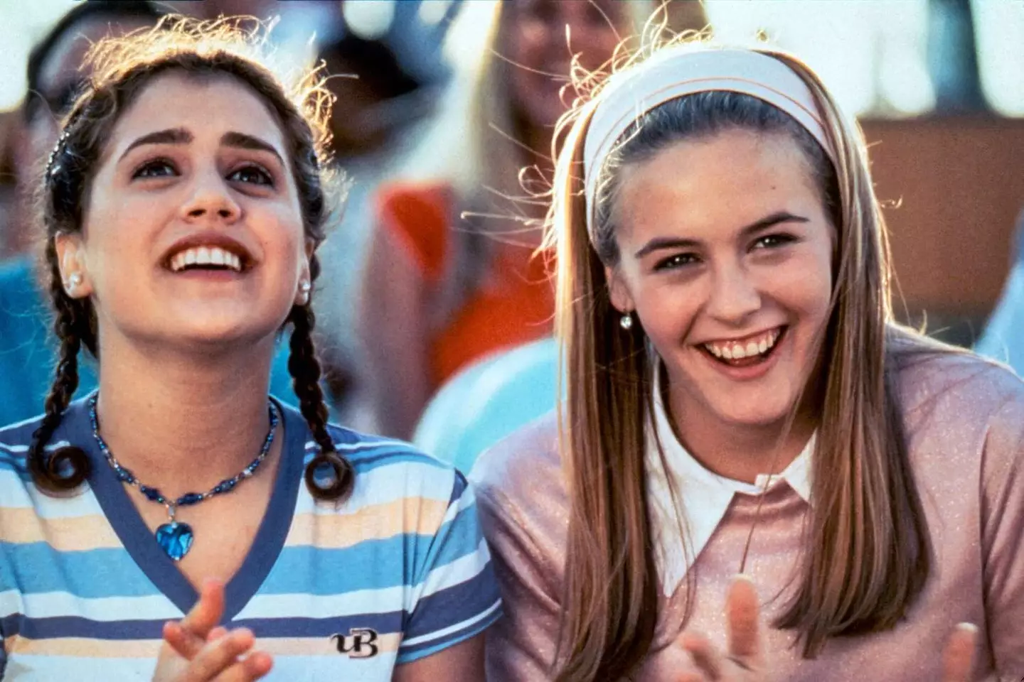 Brittany Murphy and Alicia Silverstone on the set of Clueless.