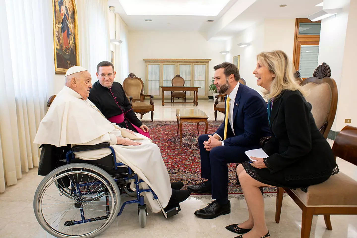 JD Vance noted that Pope Francis was very clearly unwell (Vatican Pool / Contributor / Getty)