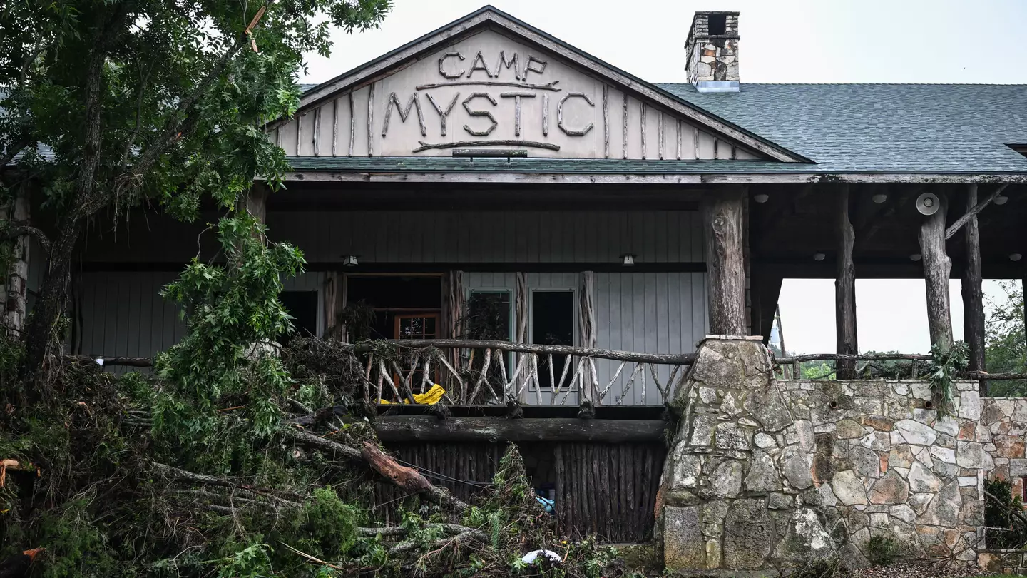 Camp Mystic was flooded on Friday (RONALDO SCHEMIDT/AFP via Getty Images)