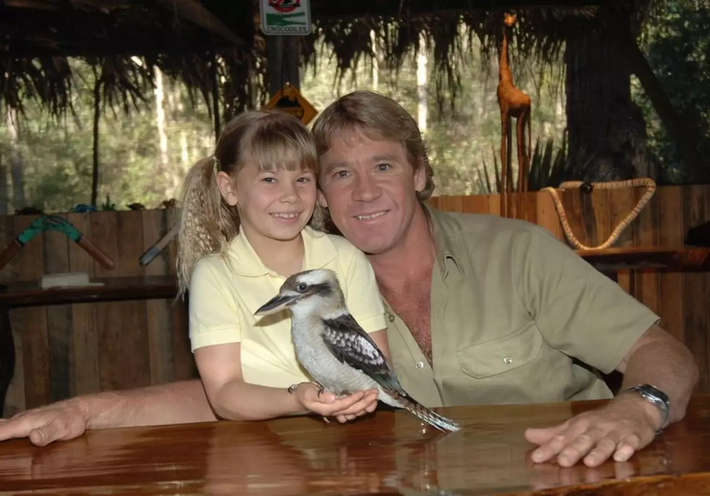Steve Irwin with daughter, Bindi.
