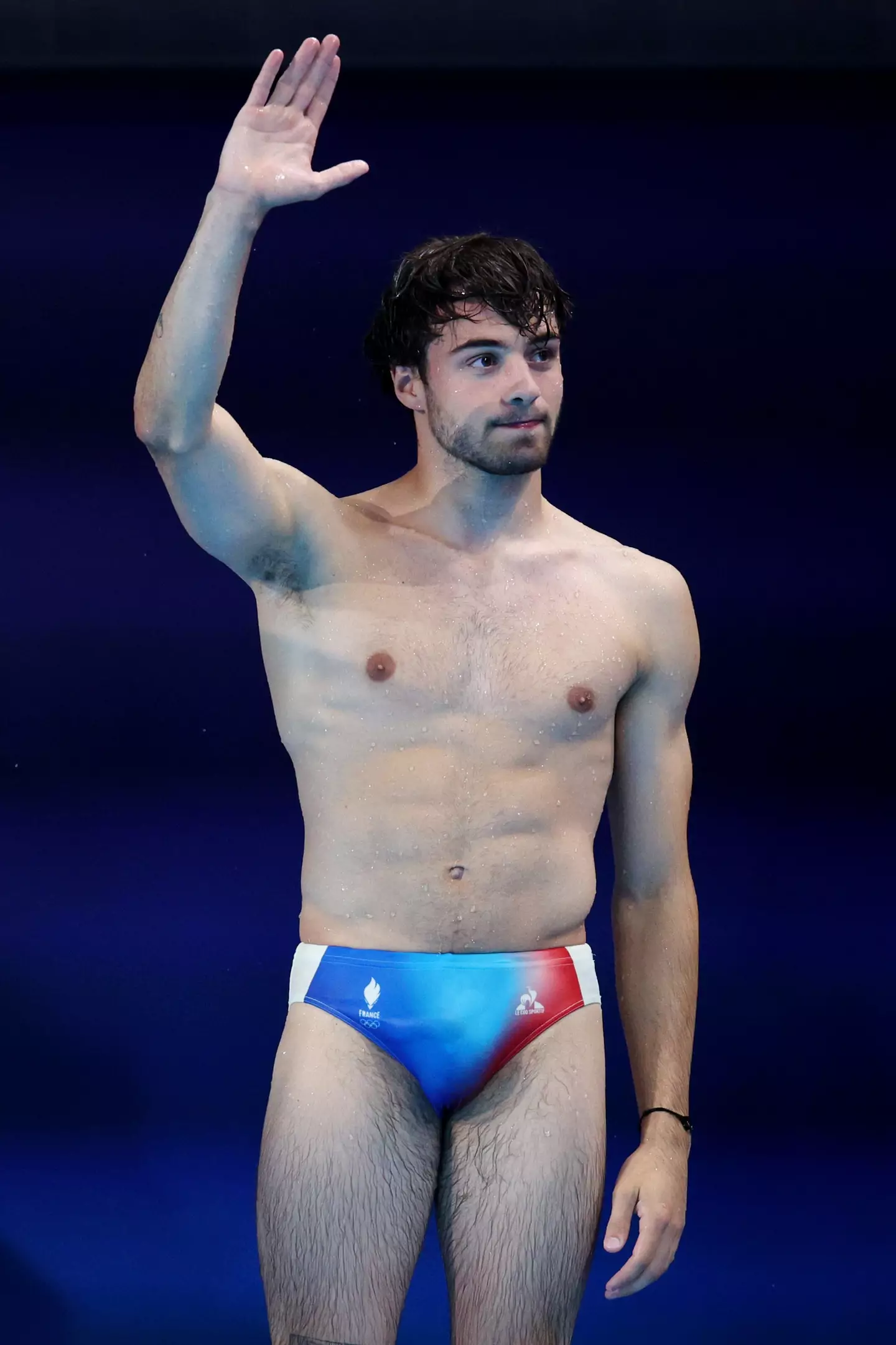 The diver's trunks have made him an online sensation. (Adam Pretty/Getty Images)