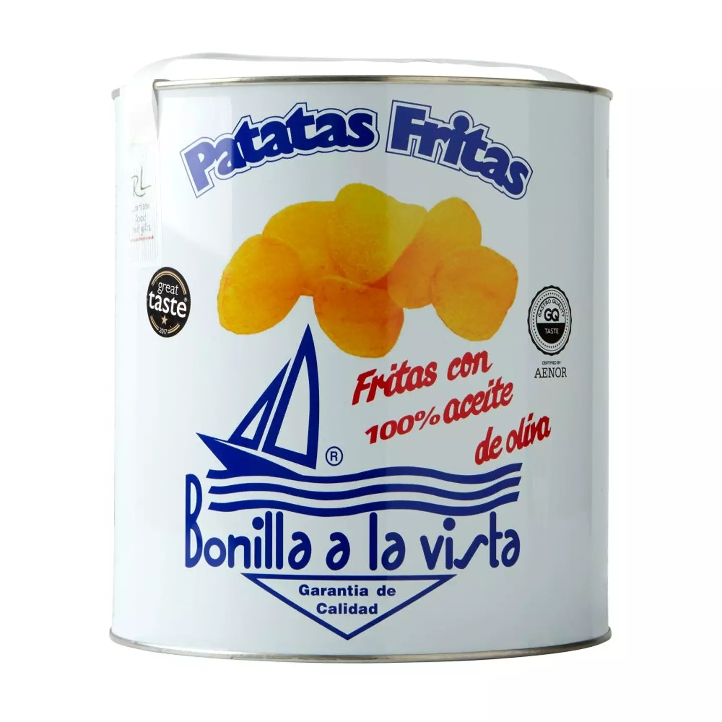 The crisps come in ready salted flavour and are sold in a tin (