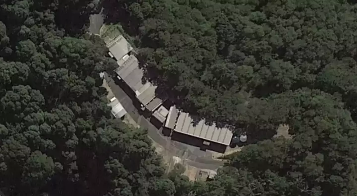 An aerial view of the camp.
