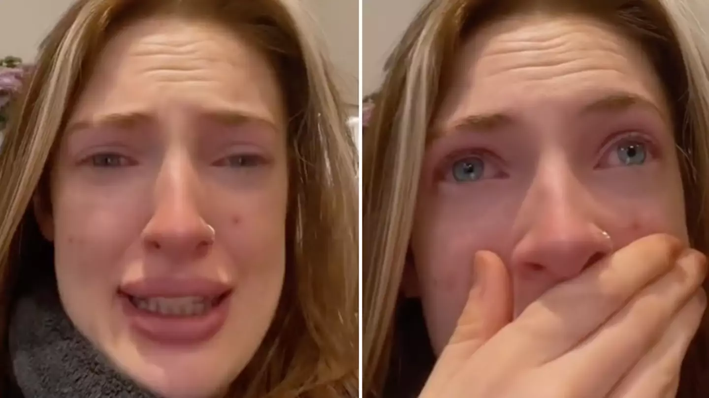 Woman breaks down in tears after making horrifying discovery while taking down Christmas tree