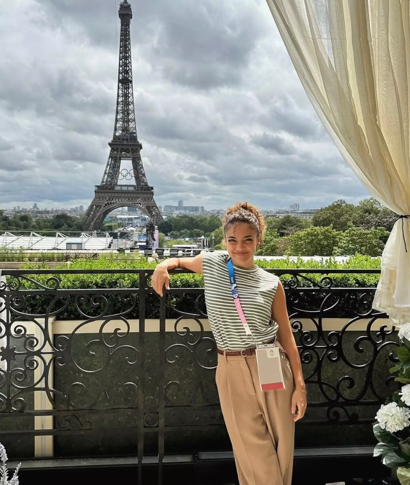 She has also competed with Simone Biles. (Instagram/@lauriehernandez)