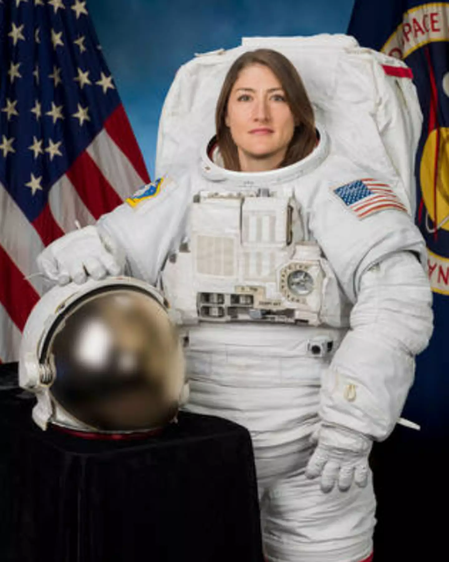 Koch set a record for the longest single spaceflight by a woman with a total of 328 days in space.