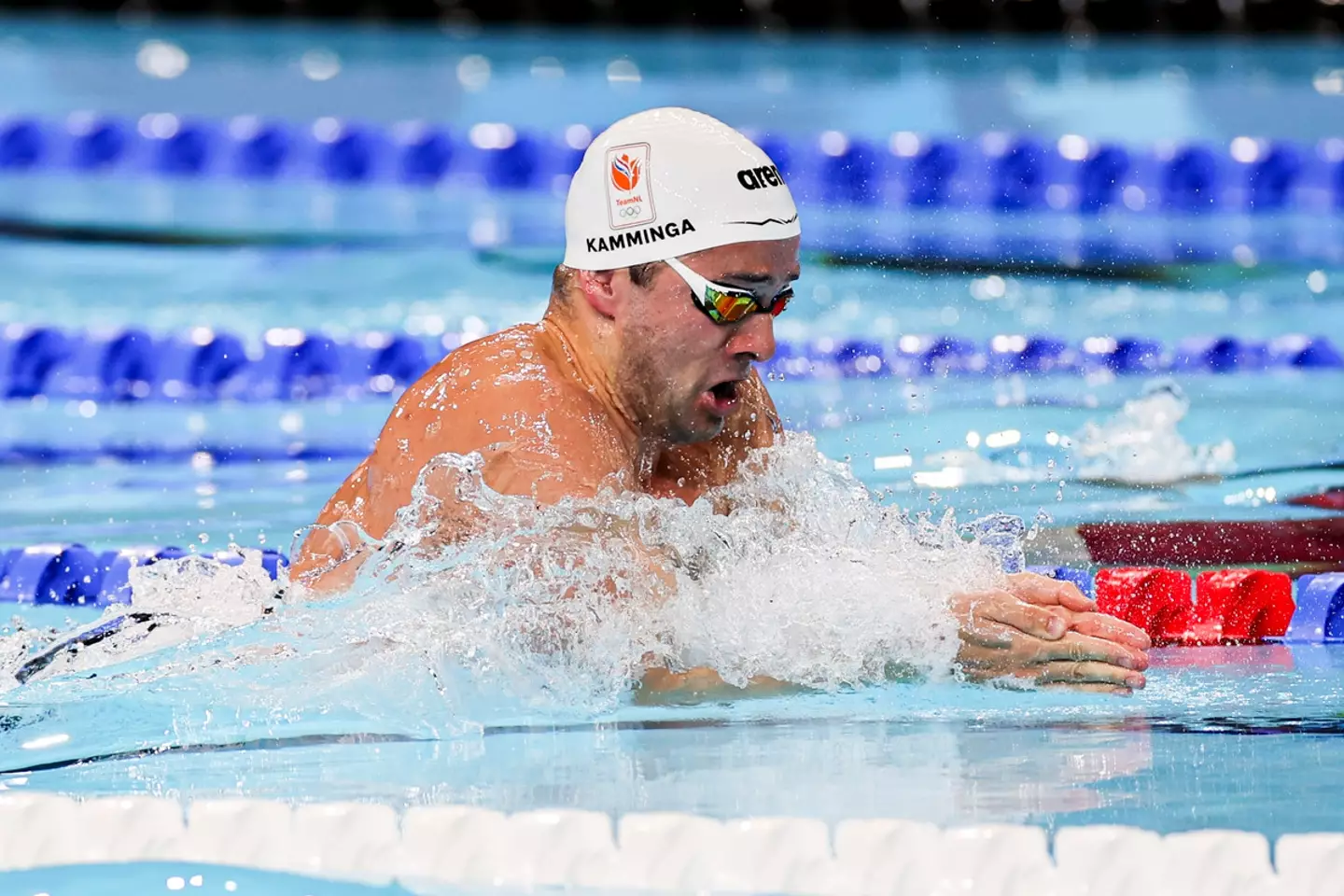 A Dutch swimmer caught the eyes of the Olympics audience thanks to his swimsuit. (Henk Jan Dijks/Marcel ter Bals/DeFodi Images/DeFodi via Getty Images)