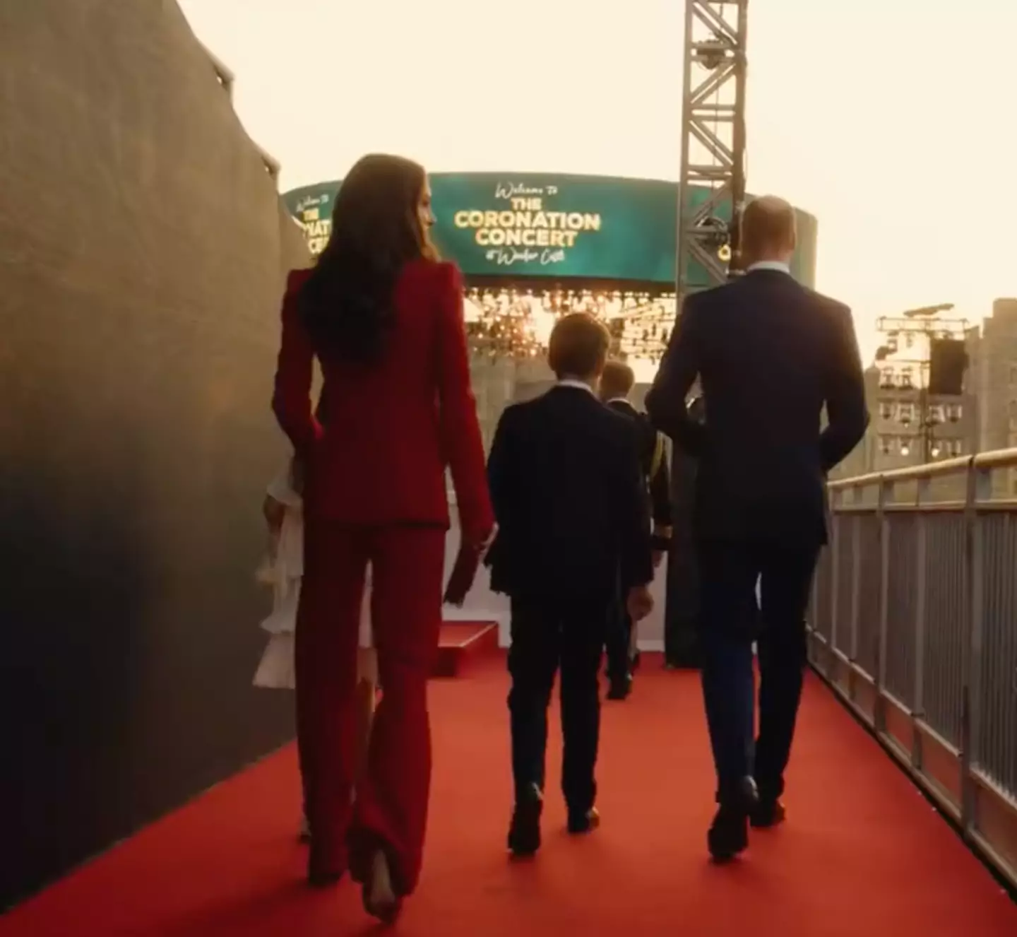 The footage gave an exclusive look into the royal's at the concert.