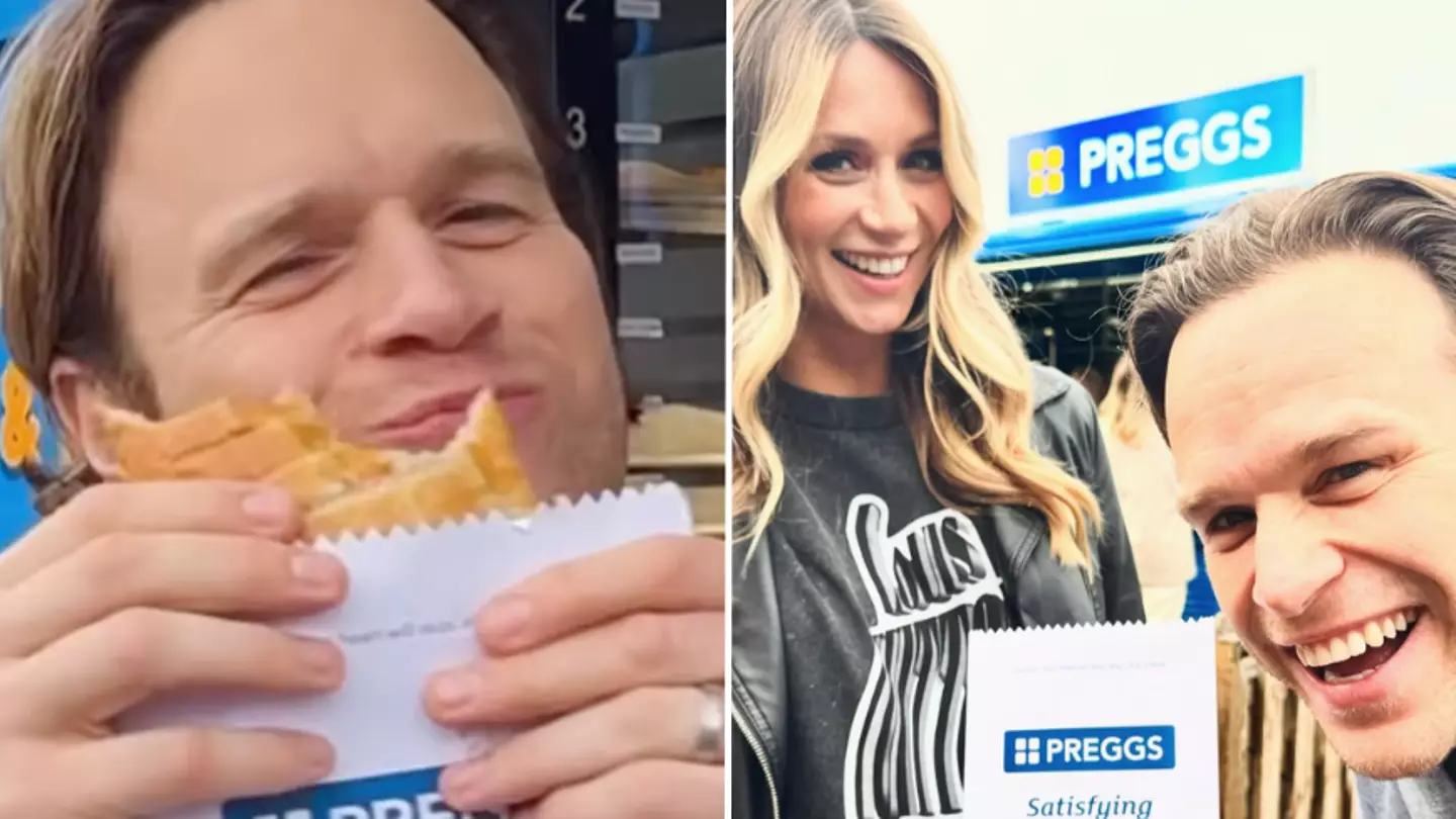 Olly Murs applauded by fans after throwing ‘iconic’ Greggs-themed baby shower for wife Amelia