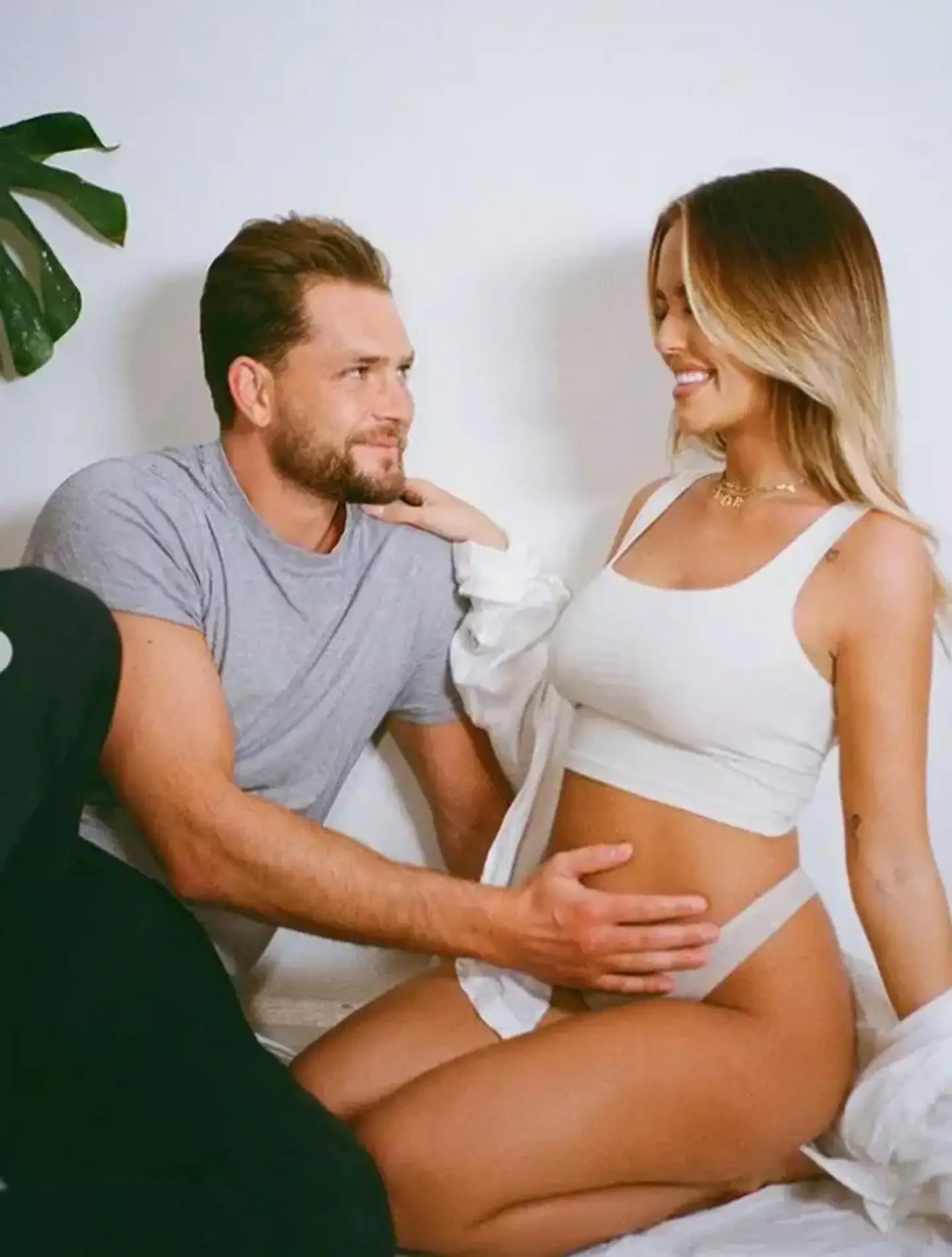 The couple announced in February that they were expecting.