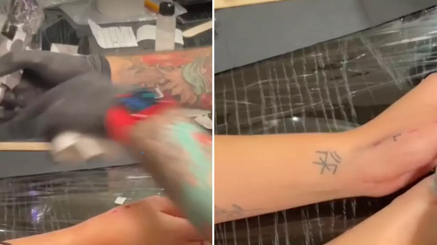 Woman gets left and right hand tattoos so she never forgets
