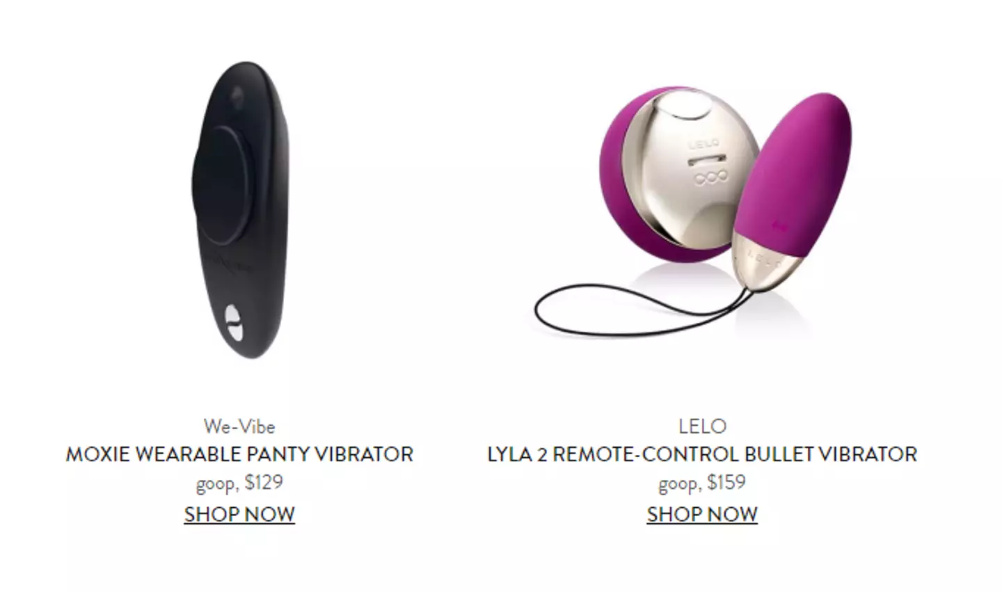 Goop has released some discreet sex toys. [