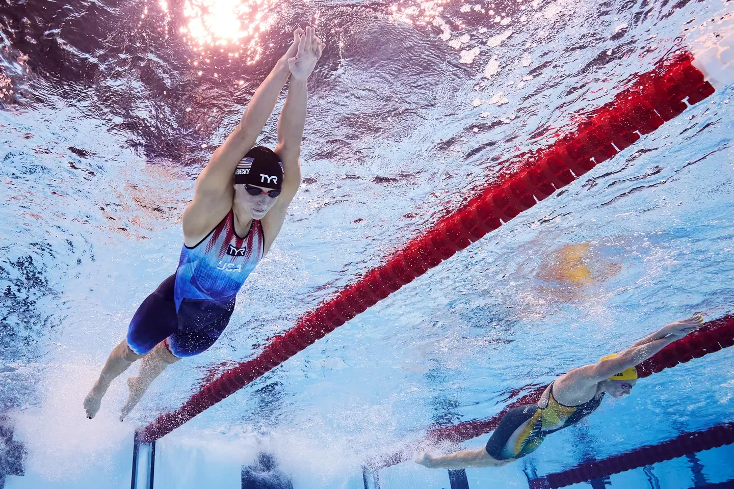 The US athlete was thankfully able to treat her condition. (Maddie Meyer/Getty Images)