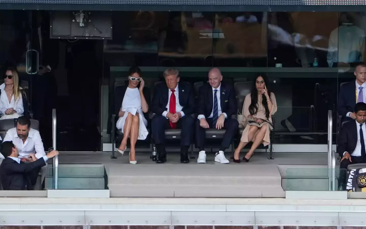 During a Club World Cup appearance on Sunday, people noticed Trump's ankles were swollen (Lokman Vural Elibol/Anadolu via Getty Images)
