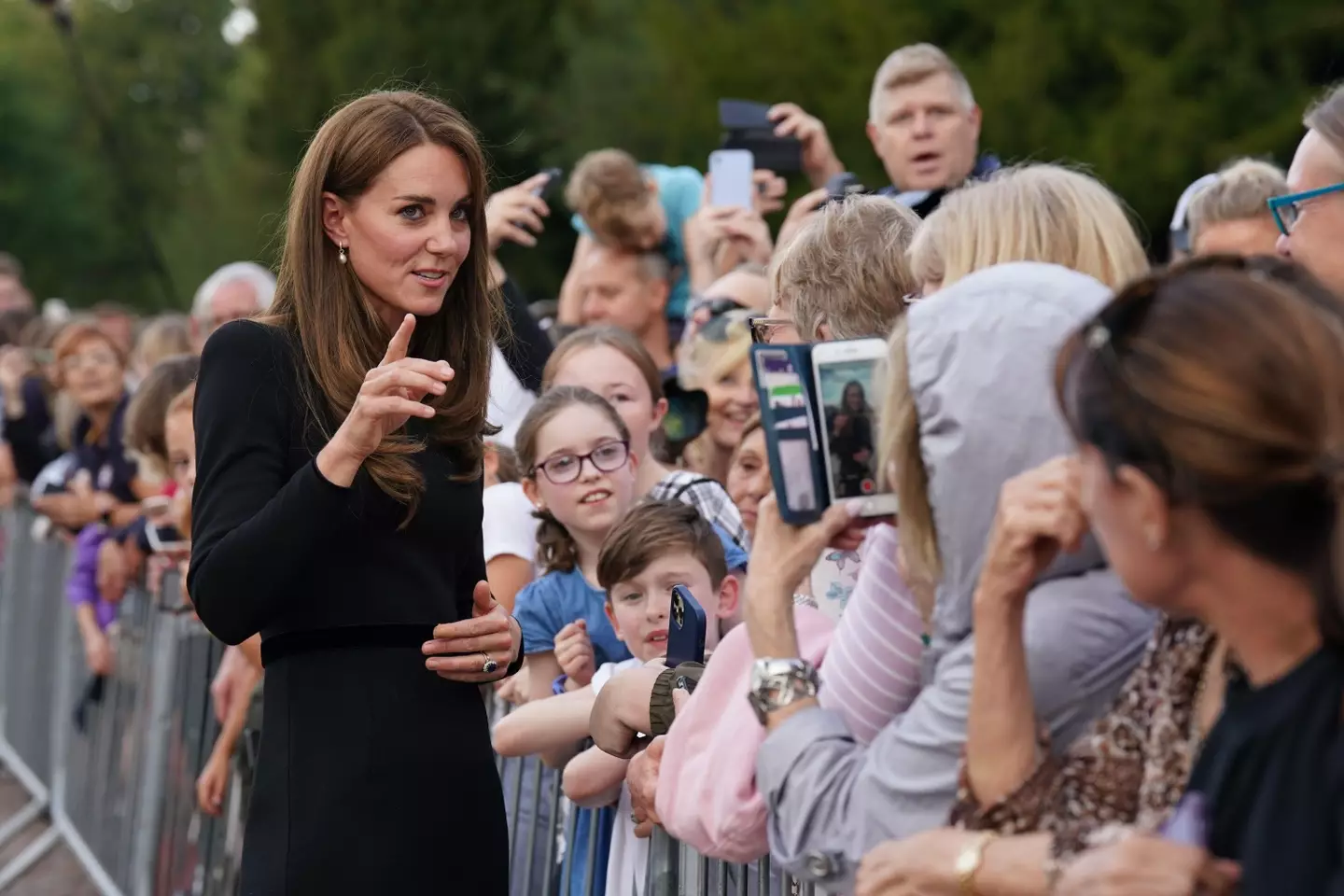 The Princess of Wales in Windsor yesterday.