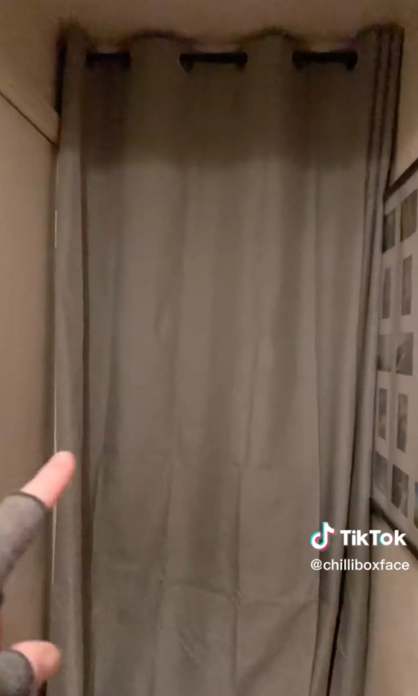 Hanging a curtain in front of your front door can help trap in the heat and prevent the cold from outside coming in.