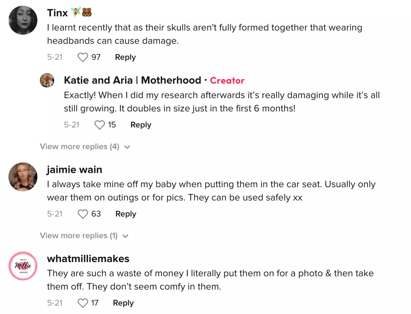 Other parents have weighed in on the issue.