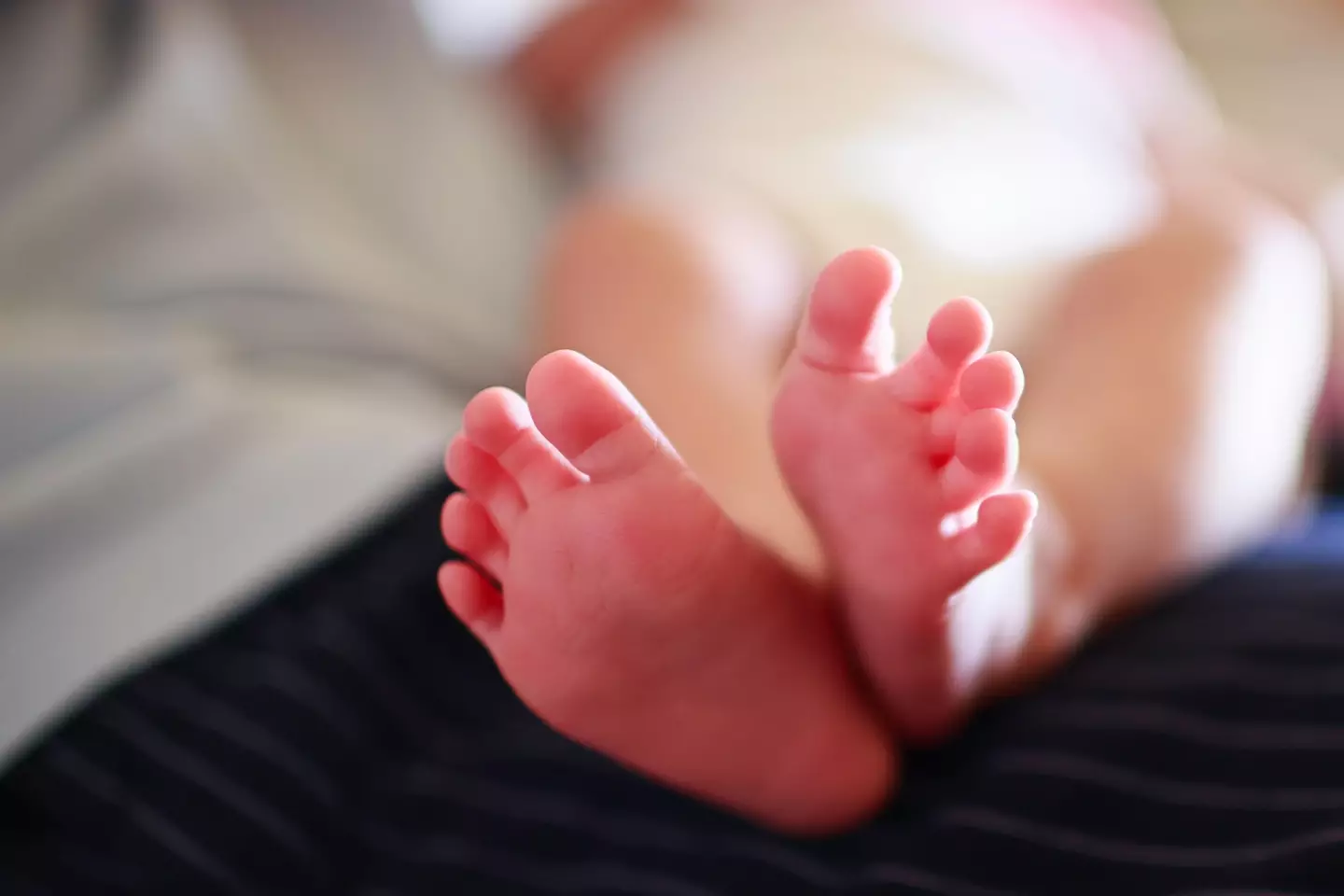 A young baby's feet.