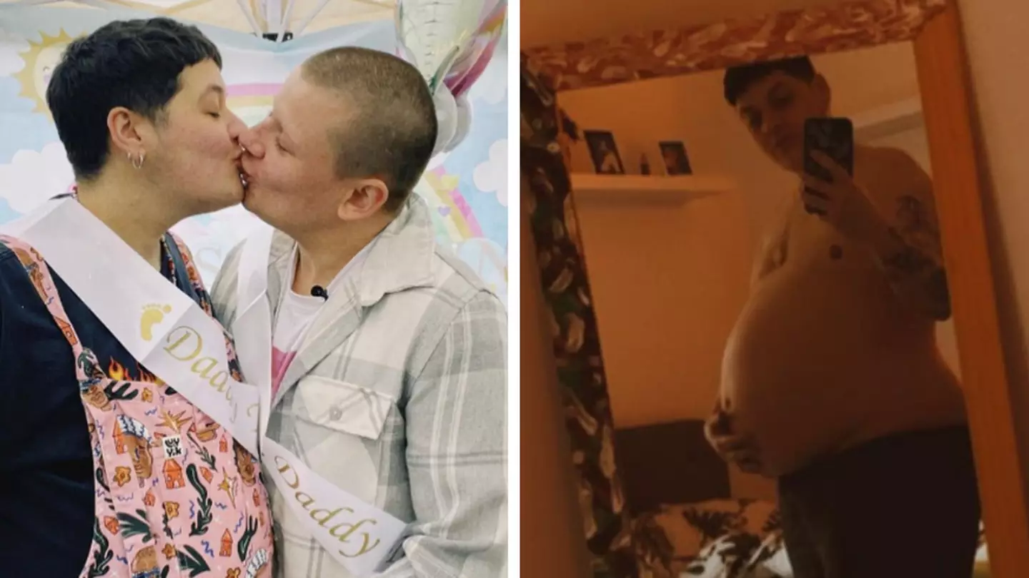 Pregnant man proudly hits back at trolls before giving birth to baby girl