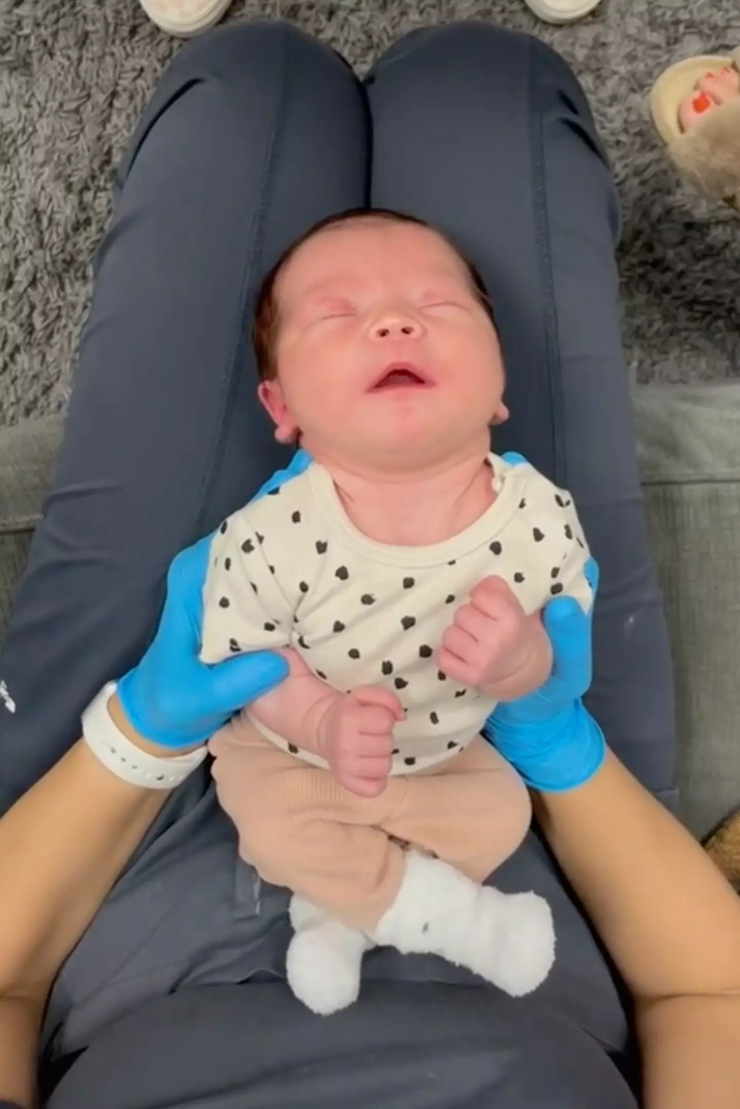 @theboobfairy shared a video of the 'guppy hold' (