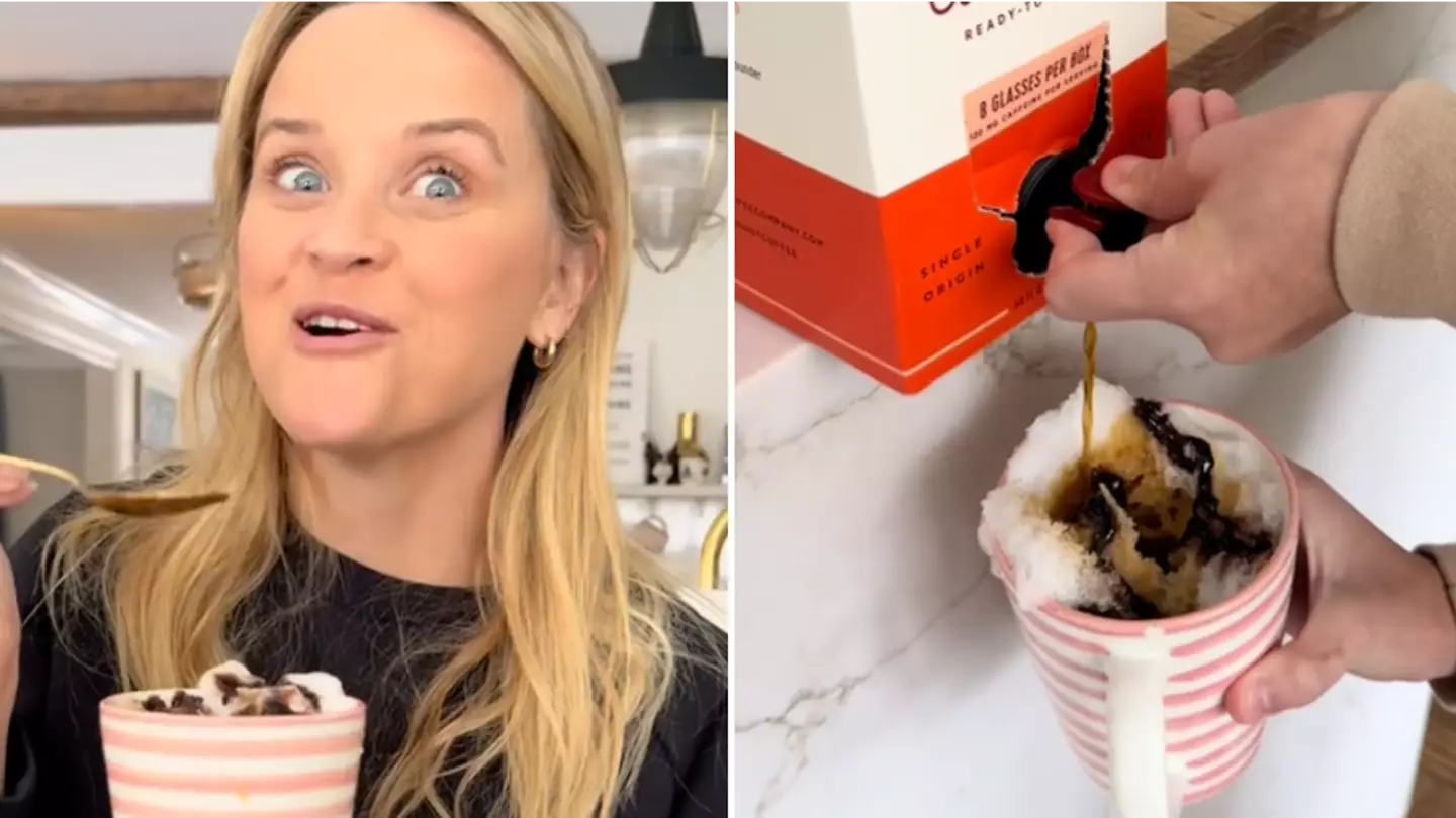 Reese Witherspoon sparks huge debate after sharing video making 'Snow Salt Chococinno'