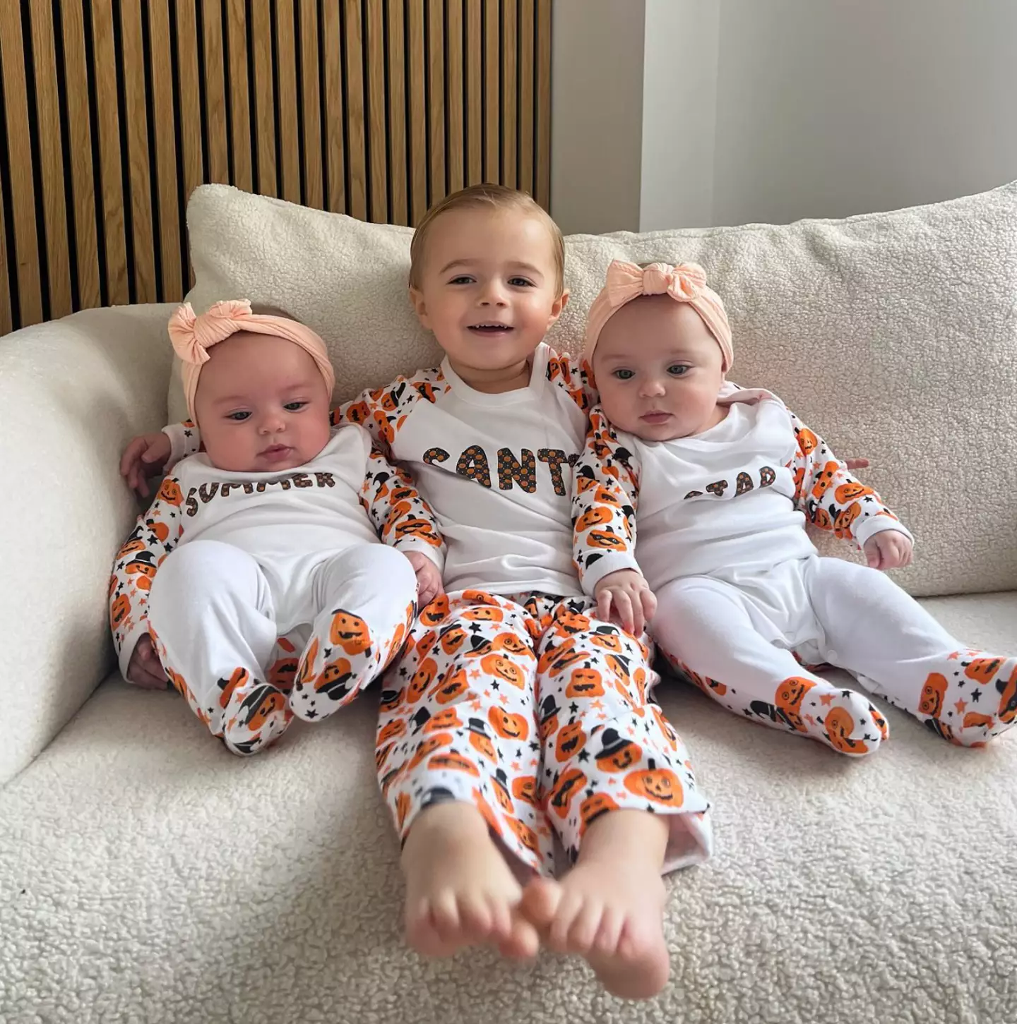 Dyer's three kids last October (Instagram/@danidyerxx)